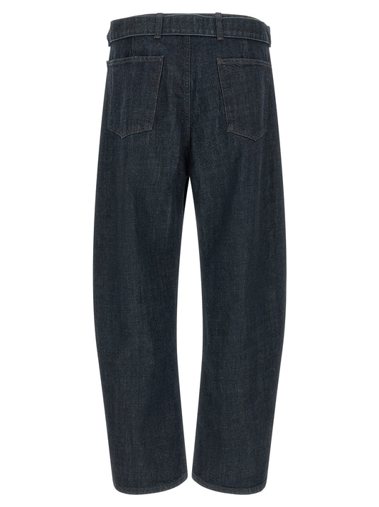 Lemaire Blue Cotton Tapered Jeans