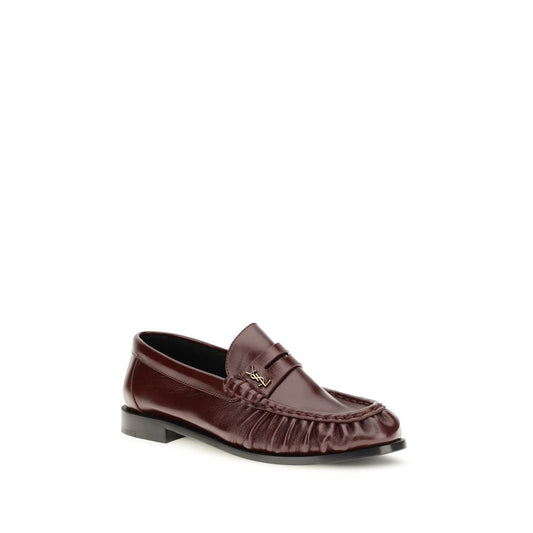 Saint Laurent Bordeaux Lamb Ovis Aries Aries Slip-On Loafers