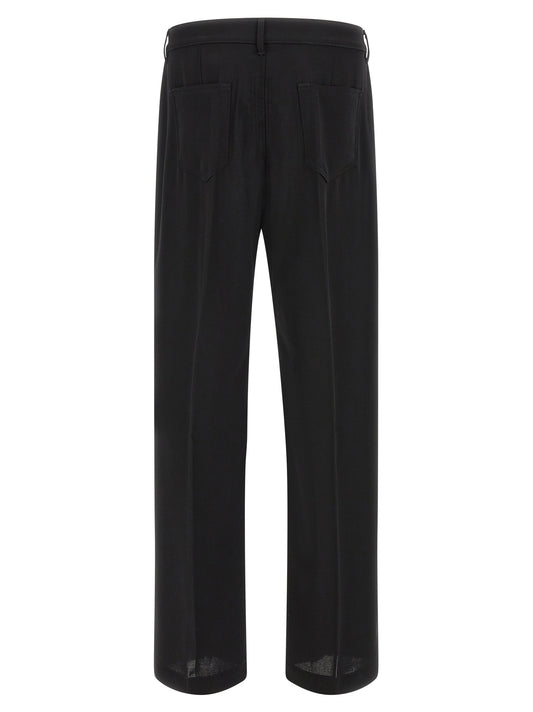 Rick Owens Black Cotton Relaxed Fit Jeans