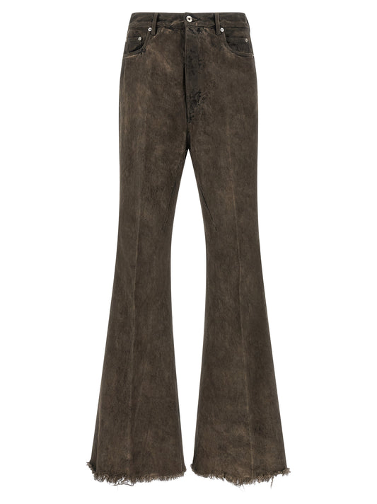 Rick Owens Gray Cotton Bootcut Jeans