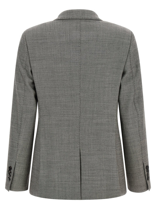 Alberto Biani Gray Wool Blazer