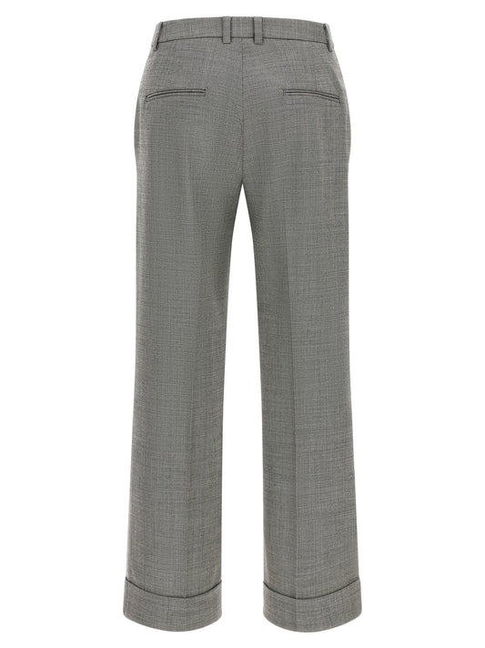 Alberto Biani Gray Wool Flared Pants