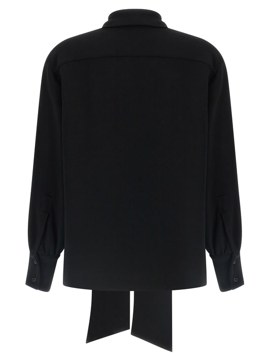 Alberto Biani Black Triacetate Blouse