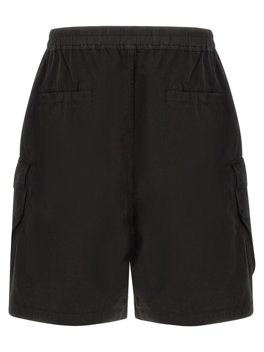 DRKSHDW Black Cotton Bermuda Shorts