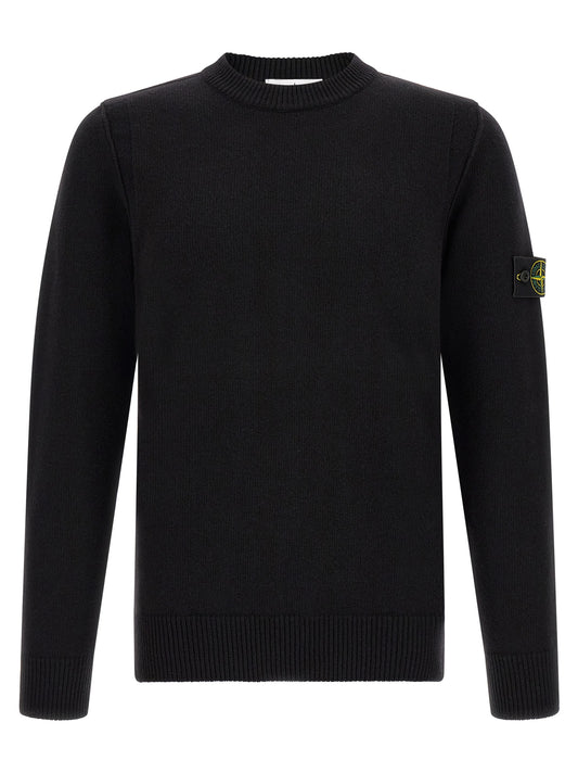 Stone Island Black Virgin Wool Cardigan