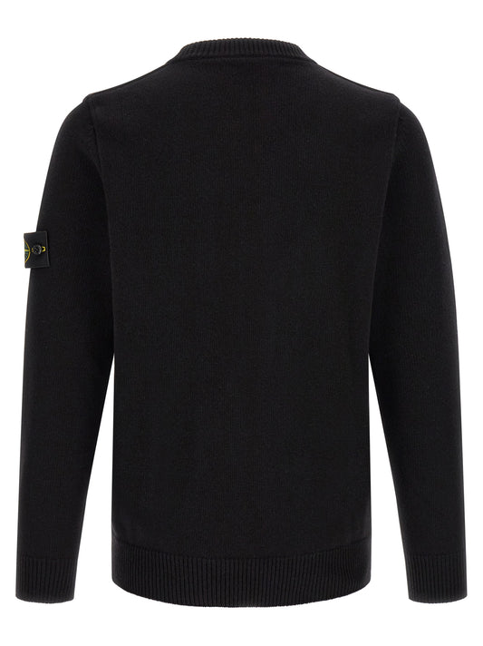 Stone Island Black Virgin Wool Cardigan