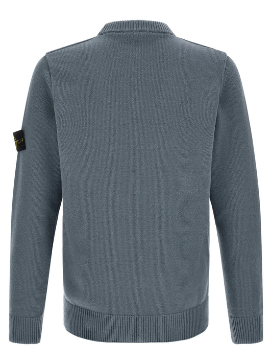 Stone Island Blue Virgin Wool Cardigan