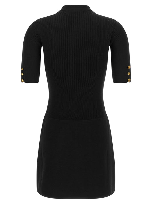 Elisabetta Franchi Black Viscose Short Dress