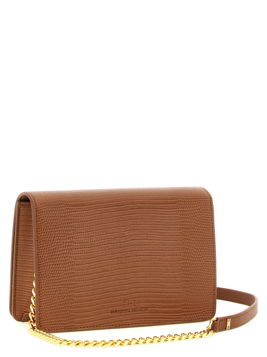 Elisabetta Franchi Brown Polyester Clutch Bag