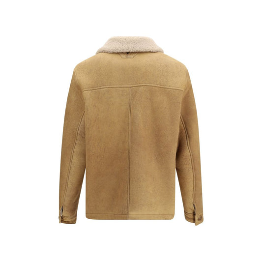 Salvatore Santoro Brown Leather Full-Length Jacket