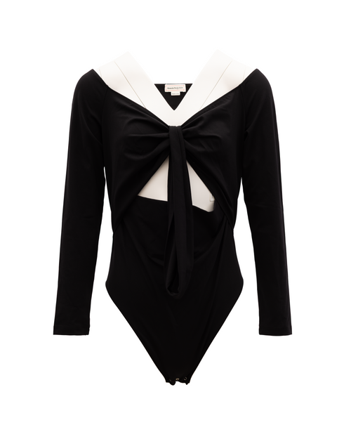 Alexander McQueen Black and White Cotton Top