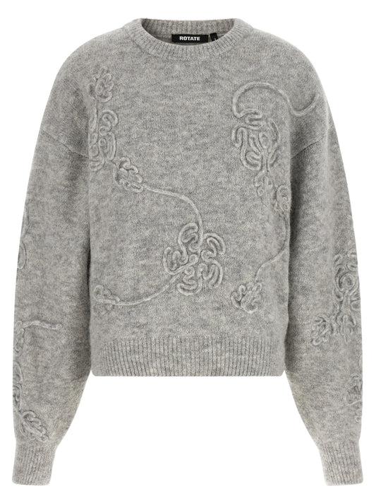 ROTATE BIRGER CHRISTENSEN Gray Wool Cardigan