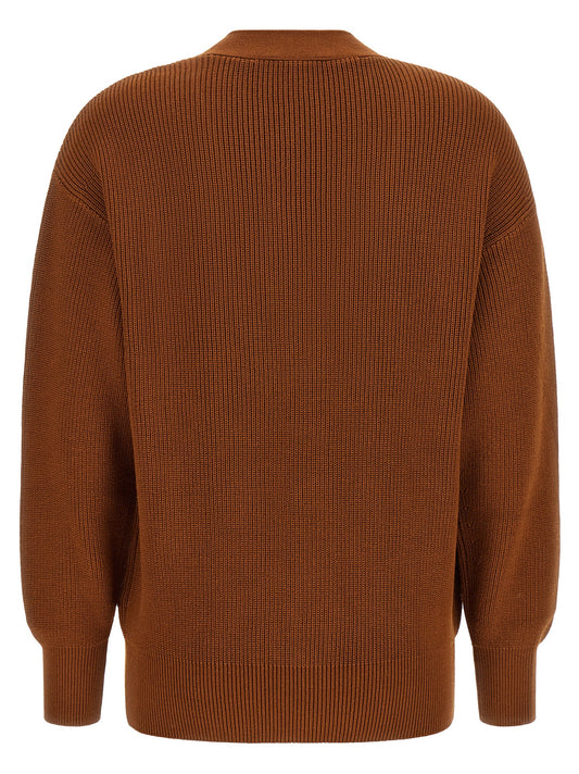 Elisabetta Franchi Brown Viscose Cardigan