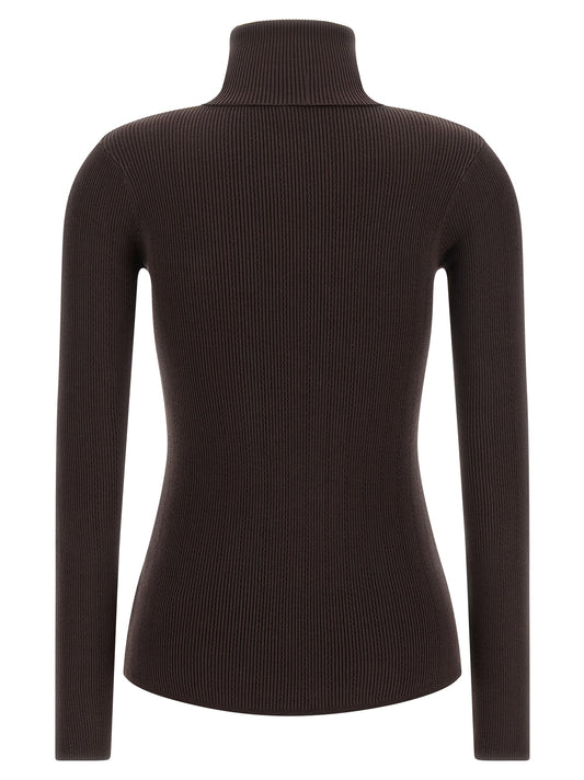 Elisabetta Franchi Brown Lycra Cardigan