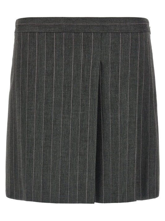 PINKO Gray Polyester Long Skirt