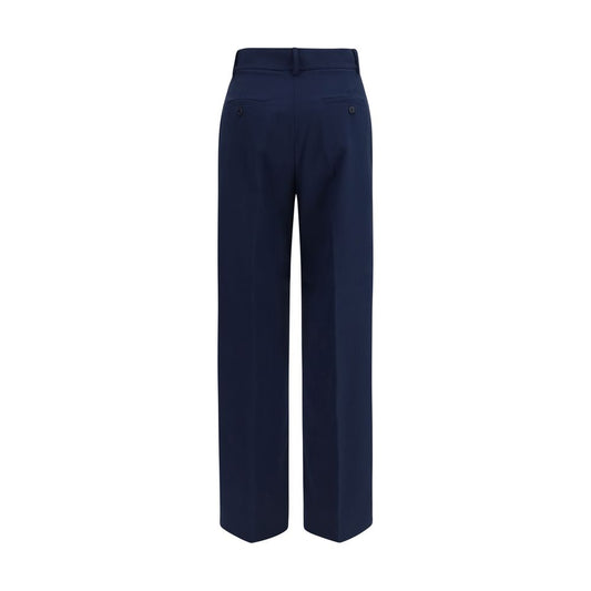 Max Mara Blue Wool Oves Aries Casual Pants
