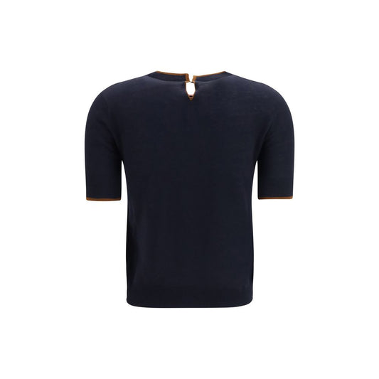Max Mara Blue Silk T-Shirt