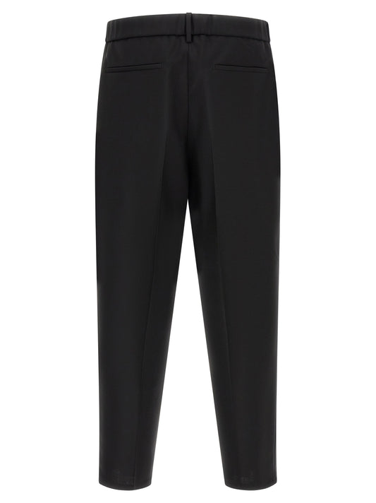Jil Sander Black Virgin Wool Cropped Pants