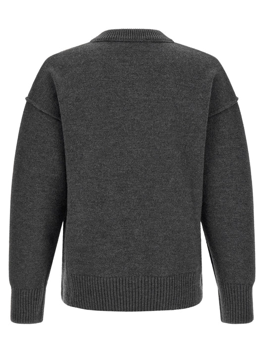 Ami Paris Gray Wool Cardigan