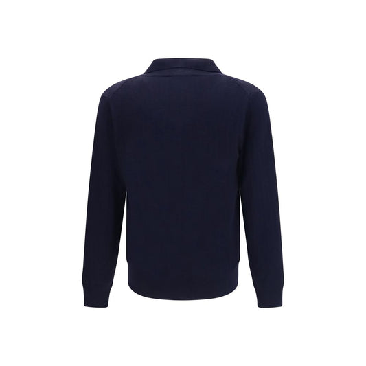 Brooksfield Blue Wool Oves Aries Sweatshirt