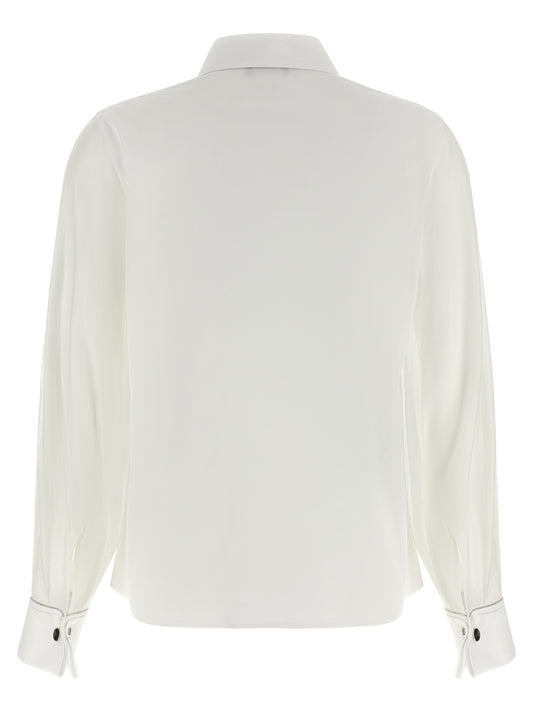 Peserico White Cotton Blouse