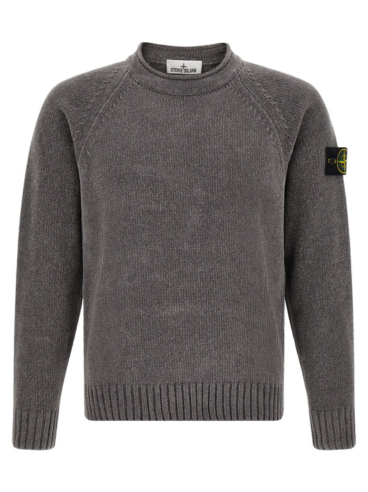 Stone Island Gray Cotton Cardigan