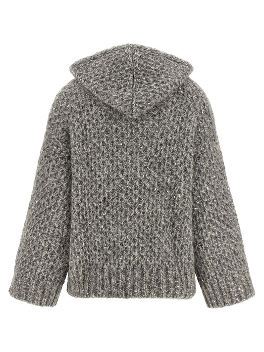 Peserico Gray Wool Cardigan