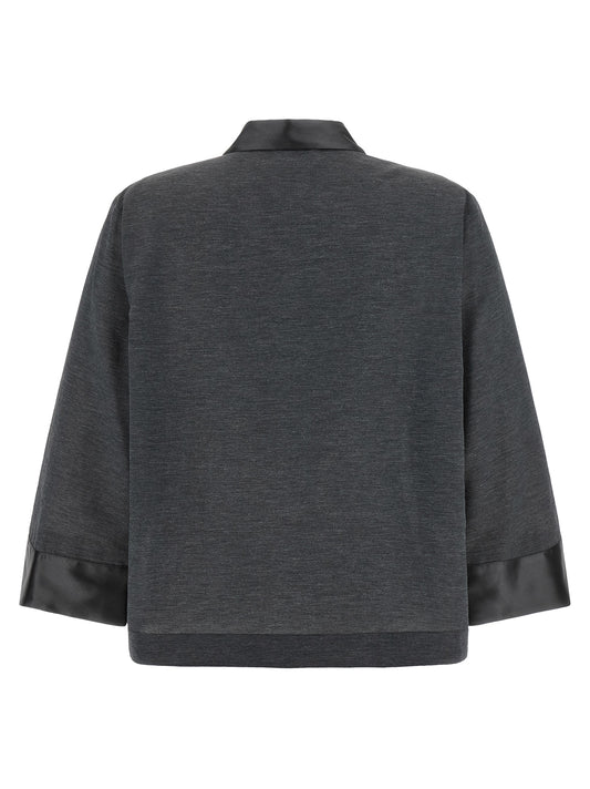 Peserico Gray Lyocell Blouse