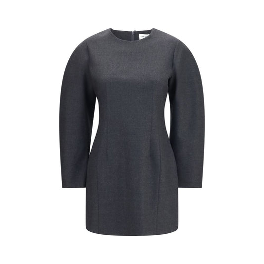 P.A.R.O.S.H. Gray Wool Oves Aries Casual Dress
