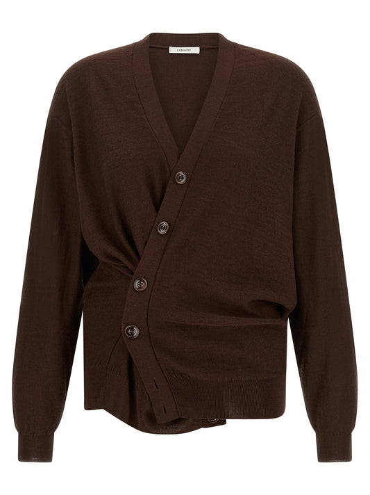 Lemaire Bordeaux Wool Cardigan