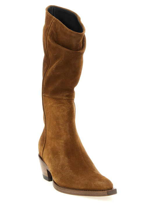 Khaite Brown Calfskin Chelsea Boots