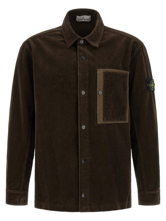 Stone Island Brown Cotton Blouse