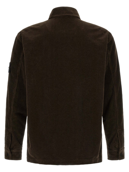 Stone Island Brown Cotton Blouse
