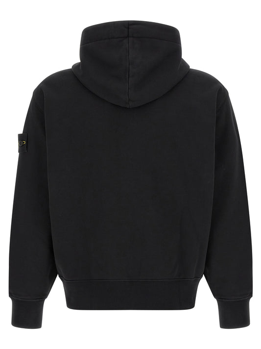 Stone Island Black Cotton Sweatshirt
