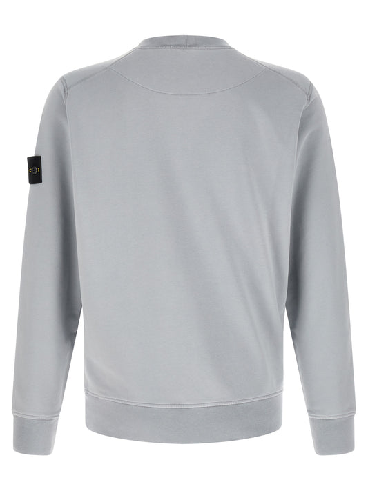 Stone Island Gray Cotton Sweatshirt