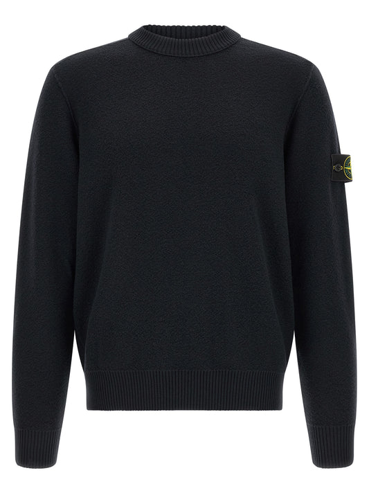 Stone Island Blue Virgin Wool Cardigan