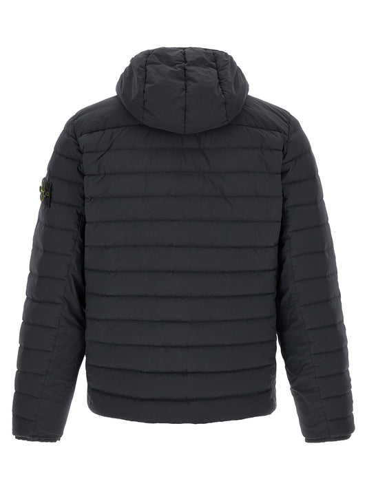 Stone Island Blue Polyamide Full-Length Jacket