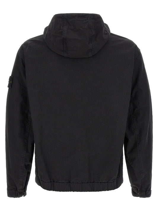 Stone Island Black Cotton Shell Jacket
