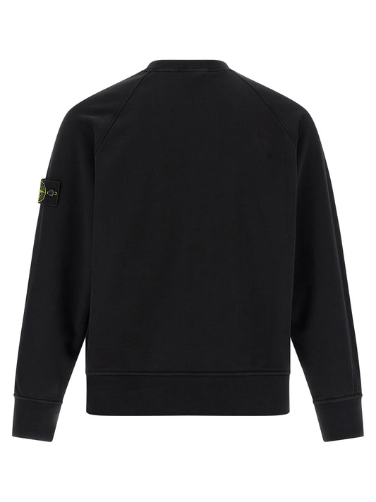 Stone Island Black Cotton Sweatshirt
