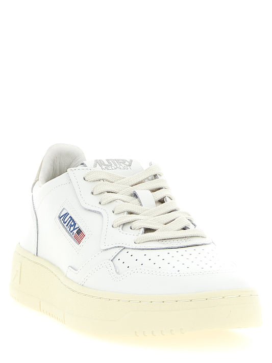 Autry Beige Cowhide Low Top Sneakers