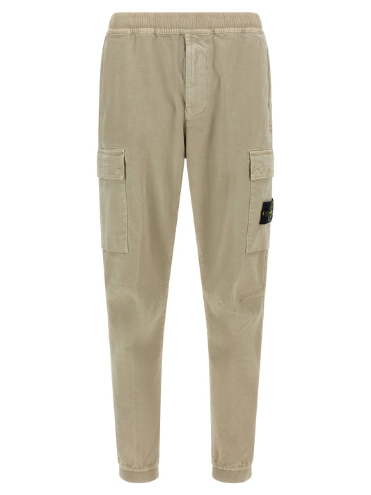 Stone Island Beige Cotton Cargo Pants