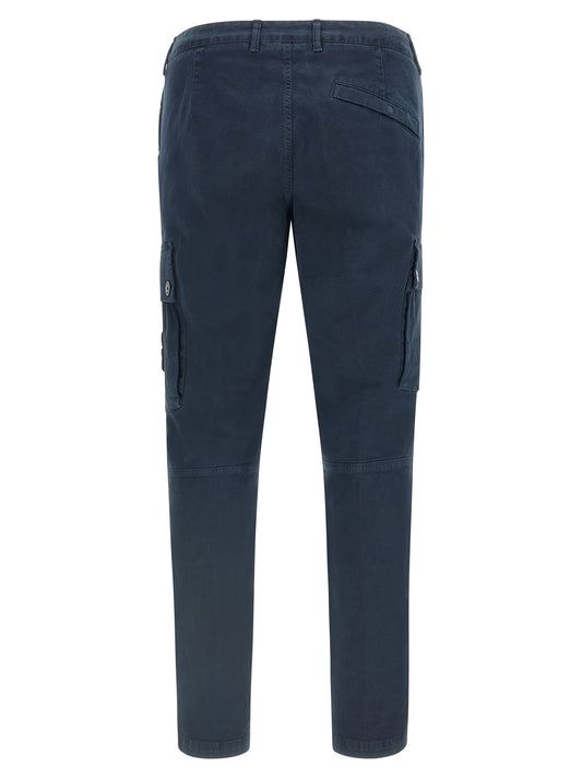 Stone Island Blue Cotton Cargo Pants