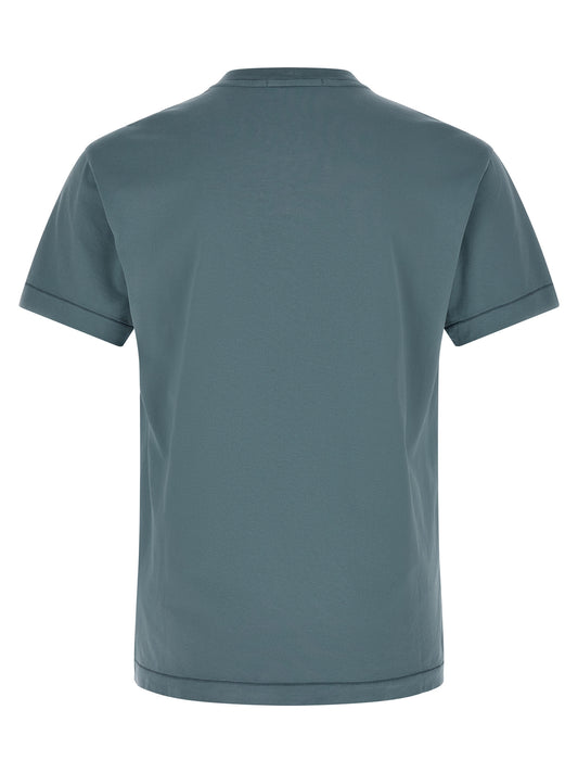 Stone Island Blue Cotton T-Shirt