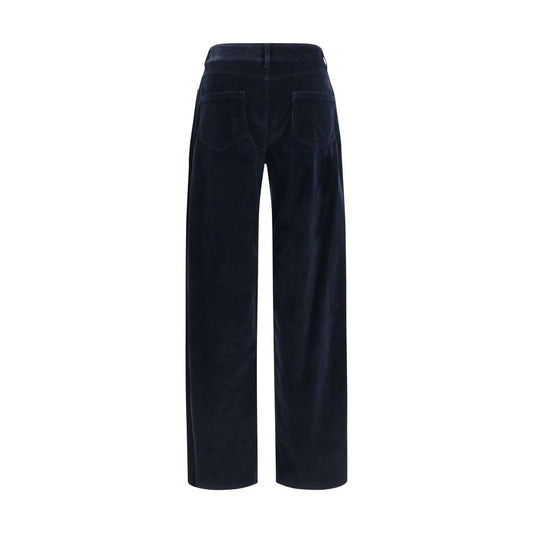 Max Mara Blue Cotton Casual Pants