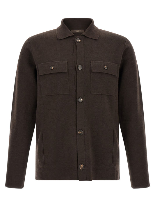 ZANONE Brown Virgin Wool Cardigan