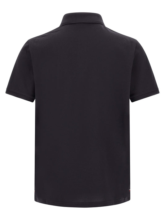 Moncler Blue Cotton Polo Shirt