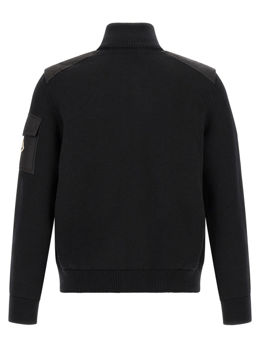 Moncler Black Polyamide Cardigan