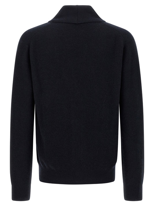 Brioni Blue Cashmere Cardigan