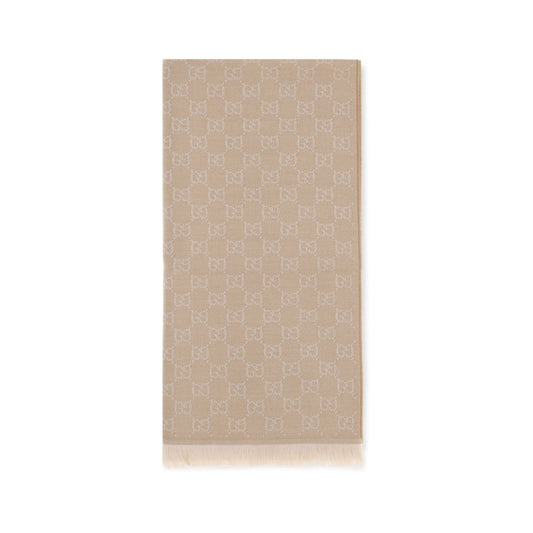 Gucci Beige Wool Oves Aries Foulard