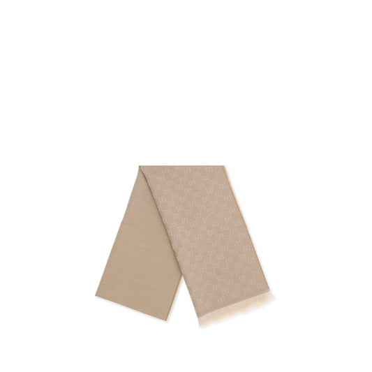 Gucci Beige Wool Oves Aries Foulard